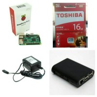 Jual Paket Raspberry Pi 3 Made in UK + Casing, Power Supply dan Micro SD Murah