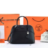 Tas Wanita Hermes Bolides Black Kulit Asli Mirror Authentic Fullset
