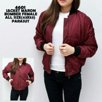 Jual jaket bomber parasut maroon wanita Murah