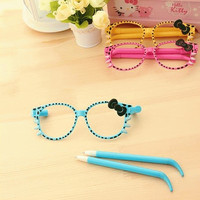Jual Pulpen Berbentuk Kacamata Motif Hello Kitty Murah