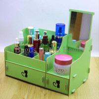 Jual PROMO #618 New Rak kosmetik CERMIN kitty cat Desktop storage kitty ser Murah