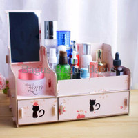 Jual SPECIAL #618 Rak kosmetik CERMIN kitty cat Desktop storage kitty serie Murah
