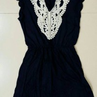 Jual Navy Embroidery Dress Murah