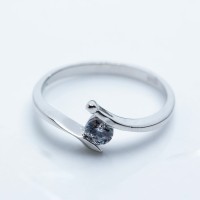 Jual Cincin Wanita Perak Sterling 925 Berlapiskan Emas Putih 085 Murah