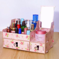 Jual Sale - #618 New Rak kosmetik CERMIN kitty cat Desktop storage kitty se Murah