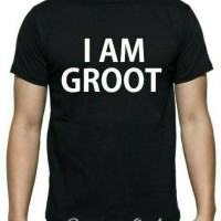 Jual tshirt kaos i am groot guardian of the galaxy marvel cartoon distro Murah