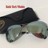Kacamata Authentic RayBan silver mirror 59 Original Asli