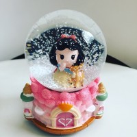 Jual Kotak Musik Snow Globe Bola Kristal Kaca Salju Lampu SK057A Snow White Murah