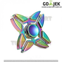 Jual Rainbow Fidget Spinner Mainan Hand Spinner Shuriken - 4 Arms Murah