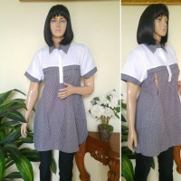 Jual KEMEJA HAMIL MENYUSUI LENGAN PENDEK (VNC 075) Murah
