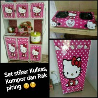 set stiker kulkas,kompor dan rak piring