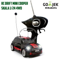 Jual RC Mobil Drift 4WD Body Metal Mini Cooper 1/24 | Mainan Edukasi Anak Murah