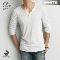 Jual Baju Kaos Lengan Panjang Henley Original by RICKS Murah