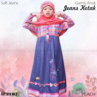 Gamis Anak Fattaya, Soft Jeans, Size 8, Busana Muslim Anak Perempuan