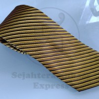 Jual Dasi pria import formal warna kuning gold double garis sse fashion Murah