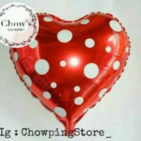 Jual BALON FOIL LOVE POLKADOT POLKA 40CM Murah