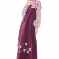 Gamis Muslimah Nibras NB 120 Dongker dan Marun