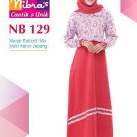 Gamis Muslimah Nibras NB 129 Merah