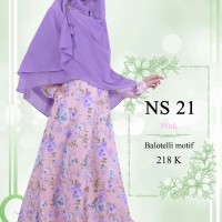 Gamis Muslimah Nibras Syar'i NS 21 Pink