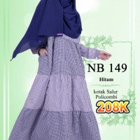 Gamis Nibras NB 149 Salur Hitam