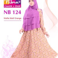 Gamis Muslimah Nibras NB 124 Motif Coklat