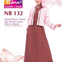 Gamis Muslimah Nibras NB 132 Hijau Lumut