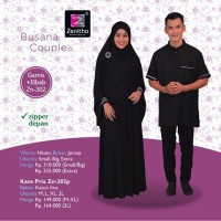 Jual Sarimbit Couple Zenitha 302 / Gamis + Jilbab Syari & Koko Muslim Murah
