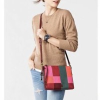 JUAL TAS FOSSIL EMMA EW CROSSBODY PATCHWORK ORIGINAL ASLI