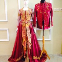BAJU PENGANTIN COUPLE CP291 KEBAYA FREE ROK,KAMISOL & SELOP SEPASANG