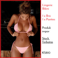 Jual Sexy Lingerie Model Bikini Bra Celana G string Tidak Transparan SEKSI Murah