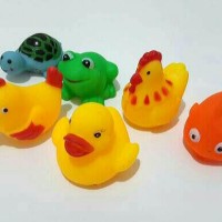 Jual MAINAN BINATANG KARET CAMPUR VINYL ANIMAL 6PCS Murah