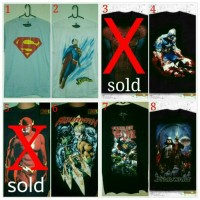 Jual Kaos Superman, Flash, Aquaman, Spiderman, Kapten Amerika, Star Wars Murah