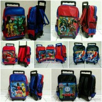 Jual Tas ransel troli laki Cars superhero ultraman spiderman Thomas murah Murah