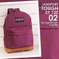 Tas Sekolah/ Merk Jansport Warna Polos Maroon/ Kualitas Bagus