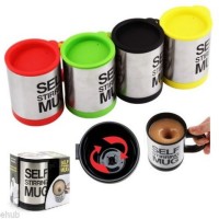 Jual Gelas mug self stirring / Aduk Otomatis Stainless steel Coffee Magic Murah