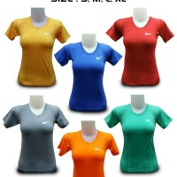 KAOS BAJU MANSET WANITA NIKE FITNES GYM YOGA ZUMBA SENAM RENANG LARI