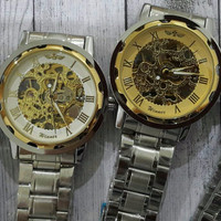 jam tangan pria winner stainless steel ( no need batre)