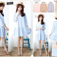 Jual Dress Vneck / Dress scuba / Dress polos / Dress wanita / Kerah Vneck Murah