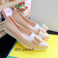 Jual SALE Sepatu Jelly ribbon platform lancip JS01 / jelly shoes Murah