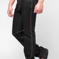 Celana Jeans Pria Wrangler Panjang Model Standar/Regular Blue Black