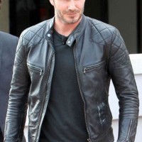 Jaket Kulit Sintetis David Beckham Jacket Semi Jeket Pria Cowok Lelaki