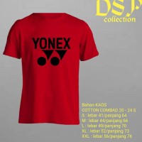 KAOS DISTRO TSHIRT YONEX EKSKLUSIF T SHIRT OBLONG PRIA TERLARIS