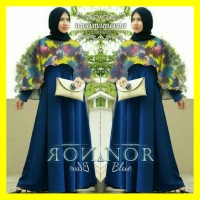 Jual Model Busana Baju Muslim Maxi Gamis Dress Pesta Batik Terbaru HEZZ0037 Murah