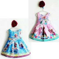 baju pesta anak frozen disney/ dress pesta anak
