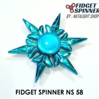 Jual Fidget Spinner NS 58 Frozen Blue Sky Steel Premium Murah