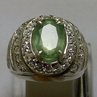 Cincin Batu Permata Zamrud Colombia Asli