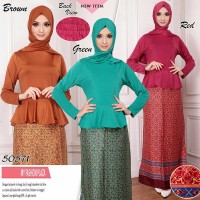 Jual Promo Setelan Batik Peplum / Busana Muslim / Setelan Baju Muslimah Murah