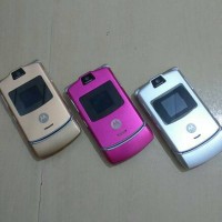 HP Motorola Razr V3 Gold Vs Silver Vs Pink Full Mulus Normal Batangan