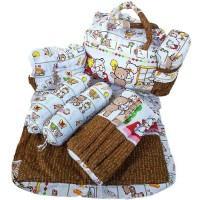 Jual Tas Bantal Guling Gendongan Alas Tidur Perlak Bayi Set 4 in 1 Chekiddo Murah