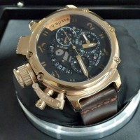 JAM TANGAN PRIA KEREN ELEGAN U BOAT ALL CHRONO ON SUPER GRADE AAA